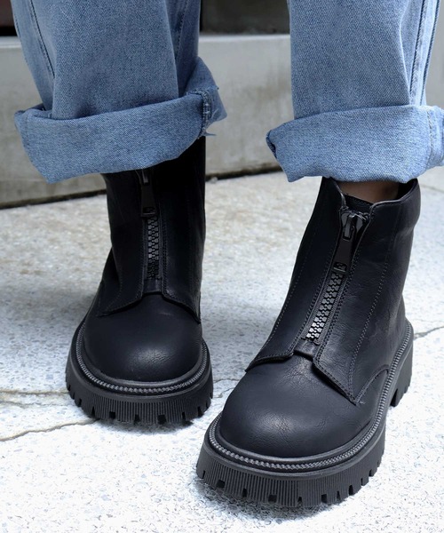 Bulue.（ブルー）の「【Bulue.】内ゴアショートブーツ（ブーツ・レディース・ブラック・36/37/38/39/40）」の11枚目の写真