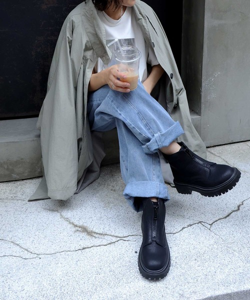 Bulue.（ブルー）の「【Bulue.】内ゴアショートブーツ（ブーツ・レディース・ブラック・36/37/38/39/40）」の13枚目の写真