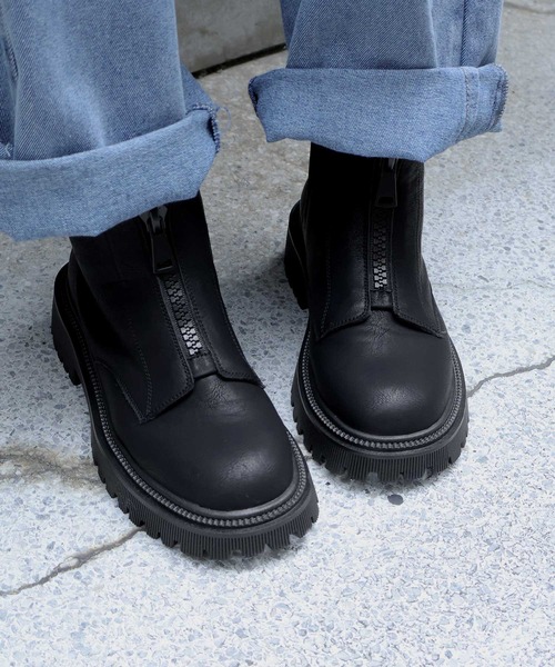 Bulue.（ブルー）の「【Bulue.】内ゴアショートブーツ（ブーツ・レディース・ブラック・36/37/38/39/40）」の18枚目の写真