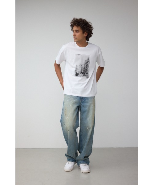 AZUL by moussy(アズールバイマウジー)の「モノクロームストリートTシャツ(Tシャツ/カットソー・メンズ・ホワイト系その他/ホワイト/ブラック/ブラック系その他・MEDIUM/LARGE)」の12枚目の写真