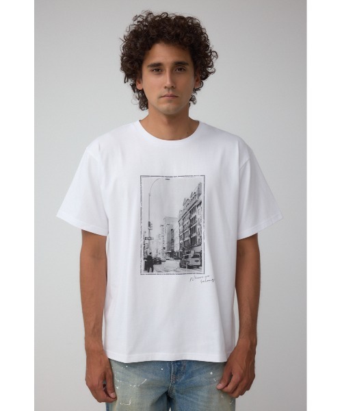 AZUL by moussy(アズールバイマウジー)の「モノクロームストリートTシャツ(Tシャツ/カットソー・メンズ・ホワイト系その他/ホワイト/ブラック/ブラック系その他・MEDIUM/LARGE)」の11枚目の写真