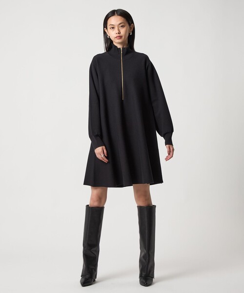 EMMEL REFINES(エメルリファインズ)の「<EMMEL REFINES>EM HWフロントジップ ミニワンピース(ワンピース・レディース・オフホワイト/ブラック・FREE)」の9枚目の写真