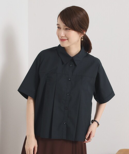 ITS'DEMO（イッツデモ）の「【洗濯機OK】プリーツブラウス（シャツ/ブラウス・レディース・オフホワイト/ライトブルー/ネイビー・00）」の3枚目の写真