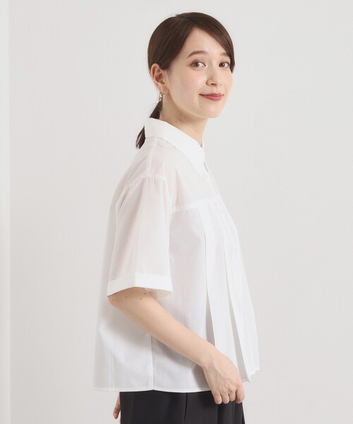 ITS'DEMO（イッツデモ）の「【洗濯機OK】プリーツブラウス（シャツ/ブラウス・レディース・オフホワイト/ライトブルー/ネイビー・00）」の18枚目の写真