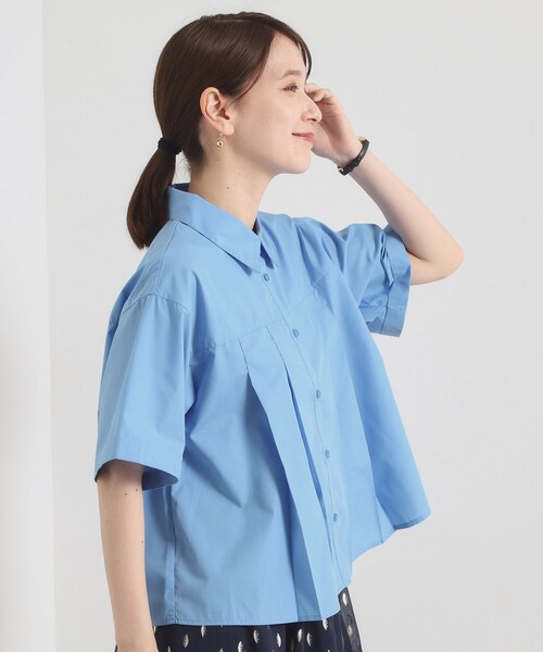 ITS'DEMO（イッツデモ）の「【洗濯機OK】プリーツブラウス（シャツ/ブラウス・レディース・オフホワイト/ライトブルー/ネイビー・00）」の21枚目の写真