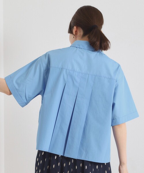 ITS'DEMO（イッツデモ）の「【洗濯機OK】プリーツブラウス（シャツ/ブラウス・レディース・オフホワイト/ライトブルー/ネイビー・00）」の11枚目の写真