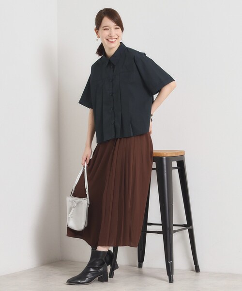 ITS'DEMO（イッツデモ）の「【洗濯機OK】プリーツブラウス（シャツ/ブラウス・レディース・オフホワイト/ライトブルー/ネイビー・00）」の16枚目の写真