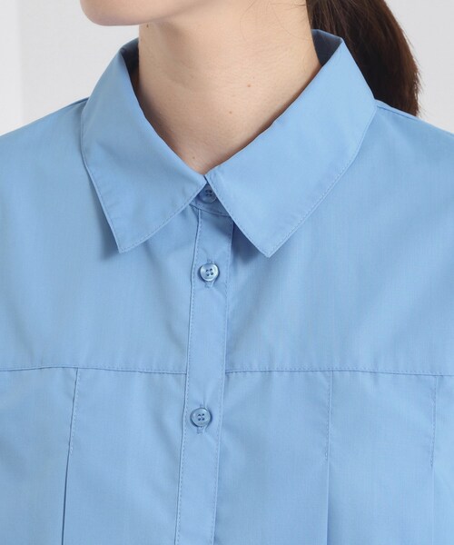 ITS'DEMO（イッツデモ）の「【洗濯機OK】プリーツブラウス（シャツ/ブラウス・レディース・オフホワイト/ライトブルー/ネイビー・00）」の9枚目の写真