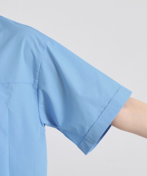 ITS'DEMO（イッツデモ）の「【洗濯機OK】プリーツブラウス（シャツ/ブラウス・レディース・オフホワイト/ライトブルー/ネイビー・00）」の10枚目の写真