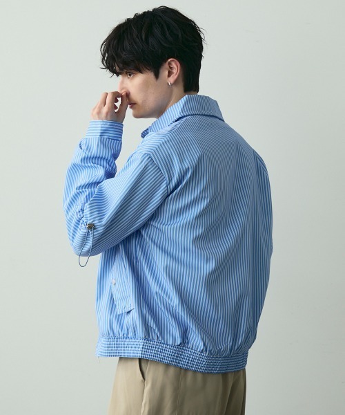 セール】Striped Zip Blouson / ストライプジップブルゾン（ブルゾン