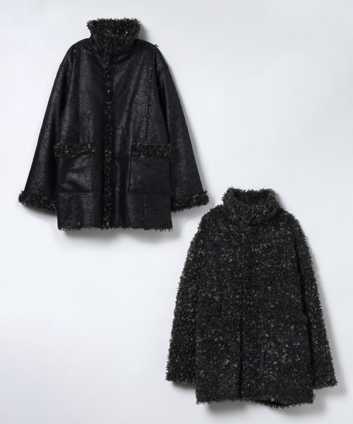 セール】リバーシブルムートンファーコート/579108（ムートンコート