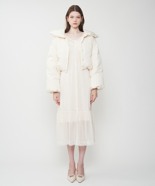 ME COUTURE（ミークチュール）の「シフォンレースピンタックワンピース（ワンピース・レディース・アイボリー/ピンク・1/0/00）」の11枚目の写真