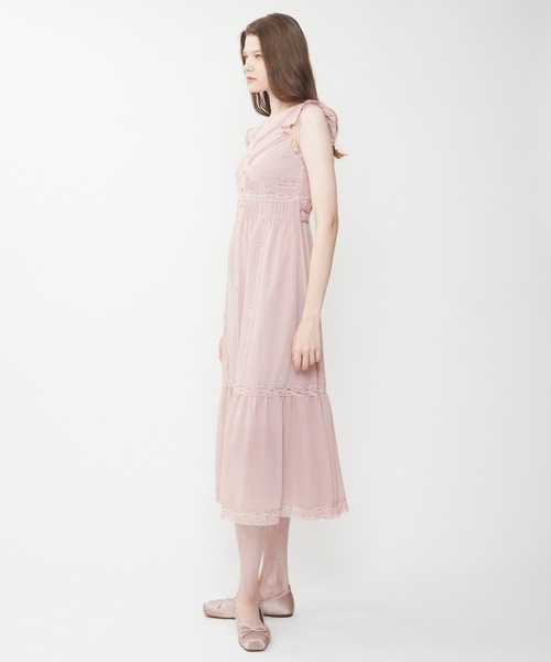 ME COUTURE（ミークチュール）の「シフォンレースピンタックワンピース（ワンピース・レディース・アイボリー/ピンク・1/0/00）」の16枚目の写真