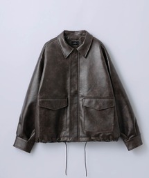 SLICK（スリック）の「【SLICK/スリック】Synthetic Leather A2 Flight Jacket/シンセティックレザーA2フライトジャケット/ ミリタリージャケット（ミリタリージャケット）」