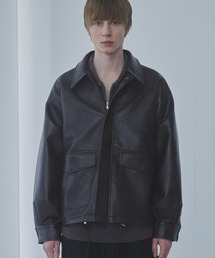 SLICK（スリック）の「【SLICK/スリック】Synthetic Leather A2 Flight Jacket/シンセティックレザーA2フライトジャケット/ ミリタリージャケット（ミリタリージャケット）」