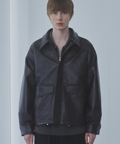 セール】【SLICK/スリック】Synthetic Leather A2 Flight Jacket