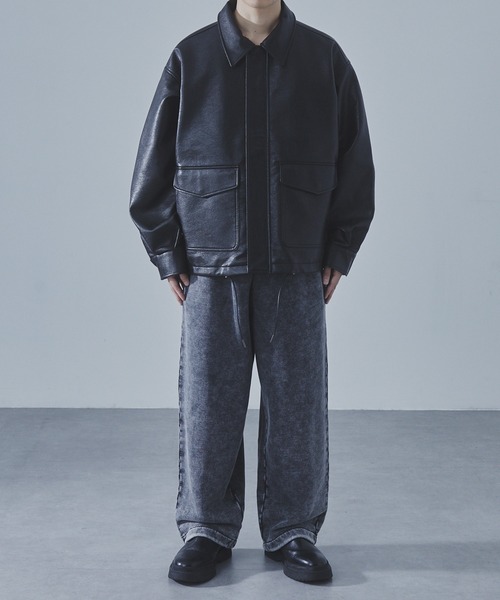 セール】【SLICK/スリック】Synthetic Leather A2 Flight Jacket