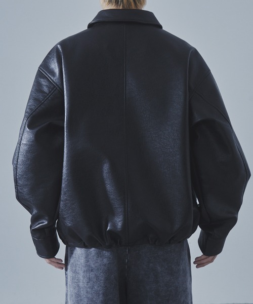 SLICK(スリック)の「【SLICK/スリック】Synthetic Leather A2 Flight Jacket/シンセティックレザーA2フライトジャケット/ ミリタリージャケット(ミリタリージャケット・メンズ・ブラウン/ブラック・1/2/3)」の11枚目の写真
