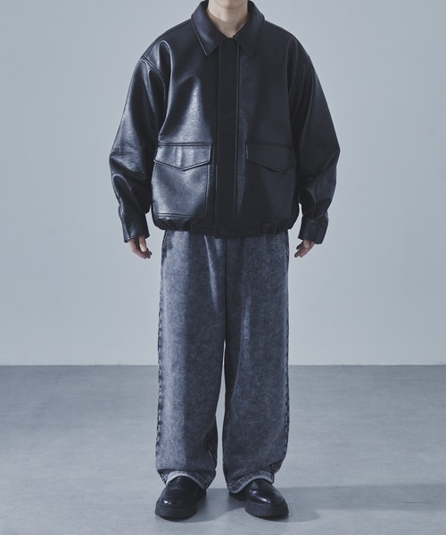 SLICK(スリック)の「【SLICK/スリック】Synthetic Leather A2 Flight Jacket/シンセティックレザーA2フライトジャケット/ ミリタリージャケット(ミリタリージャケット・メンズ・ブラウン/ブラック・1/2/3)」の12枚目の写真