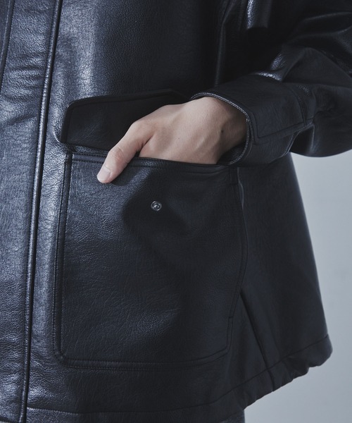 SLICK(スリック)の「【SLICK/スリック】Synthetic Leather A2 Flight Jacket/シンセティックレザーA2フライトジャケット/ ミリタリージャケット(ミリタリージャケット・メンズ・ブラウン/ブラック・1/2/3)」の17枚目の写真