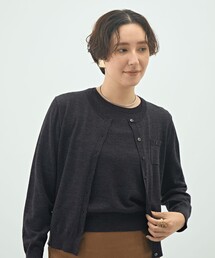 NOLLEY’S Sophi | 《アンサンブル対応》《手洗い可能》ウール100クルーネックカーディガン(カーディガン/ボレロ)