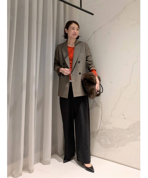 allureville（アルアバイル）の「強撚シアーフライスプルオーバー（Tシャツ/カットソー・レディース・オフホワイト/ブラック/オレンジ・2）」の12枚目の写真