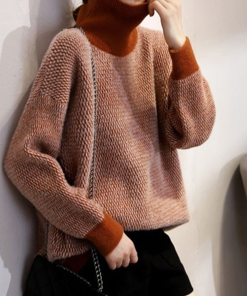 セール】ルーズハイネックニットセーター（ニット/セーター）｜ONEP