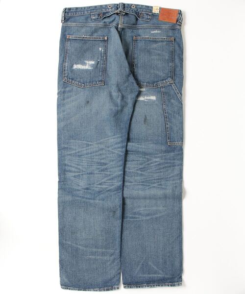 RRL(ダブル アール エル)の「ストレート フィット Brayton ディストレスト ジーンズ(デニムパンツ・メンズ・ブルー・30/32/30/30/29/30/28/30/40/32/38/32/36/32/34/32/33/32/32/32/32/30/31/32/31/30)」の2枚目の写真