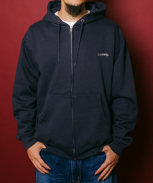 Subciety(サブサエティ)の「Trademark zip hoodie(パーカー・メンズ・グレー/ネイビー/チャコール/ブラック・X-LARGE/LARGE/MEDIUM/SMALL/X-SMALL/XX-LARGE)」の4枚目の写真
