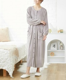 QUNTSTYLE(キュントスタイル)の【産前・産後 授乳服】伸びてらくちん!前開きマタニティ長袖ネグリジェ(マタニティウェア/グッズ)