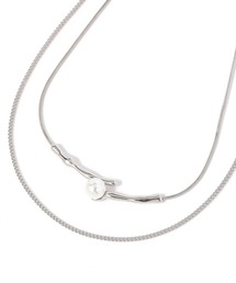 GLOBAL WORK | ステンレス二連バーネックレス/595395(ネックレス)