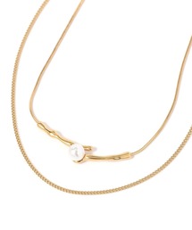 GLOBAL WORK | ステンレス二連バーネックレス/595395(ネックレス)