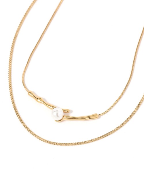 GLOBAL WORK（グローバルワーク）の「ステンレス二連バーネックレス/595395（ネックレス・レディース・シルバー/ゴールド・FREE）」の2枚目の写真