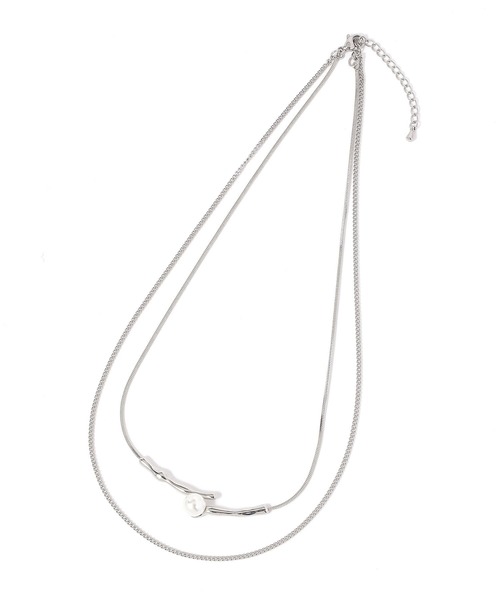 GLOBAL WORK（グローバルワーク）の「ステンレス二連バーネックレス/595395（ネックレス・レディース・シルバー/ゴールド・FREE）」の3枚目の写真