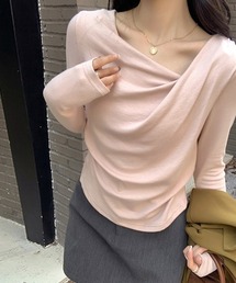 ReRe（リリ）の「ドレープネックニュアンストップス（Tシャツ/カットソー）」