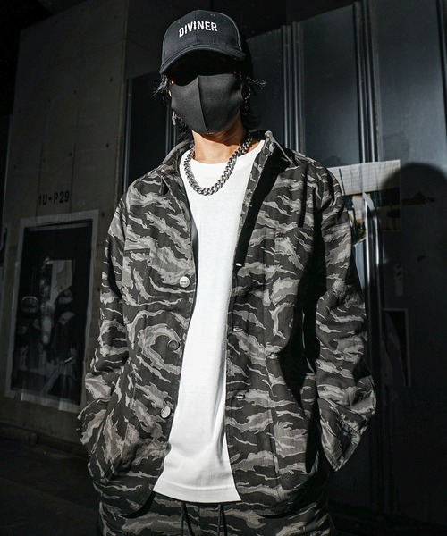 DIVINER(ディヴァイナー)の「【DIVINER】Tiger Camo Coveralls Jacket(カバーオール・メンズ・カモフラージュ・M/L/XL)」の1枚目の写真
