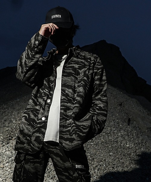 DIVINER(ディヴァイナー)の「【DIVINER】Tiger Camo Coveralls Jacket(カバーオール・メンズ・カモフラージュ・M/L/XL)」の4枚目の写真