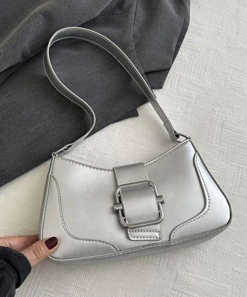LUGG NAGG(ラグナグ)の「【LUGG NAGG/ラグナグ】フェイクレザー ワンベルト ハンドバック(ハンドバッグ・レディース・ブラック/シルバー/アイボリー/ベージュ/ブラウン・FREE)」の5枚目の写真