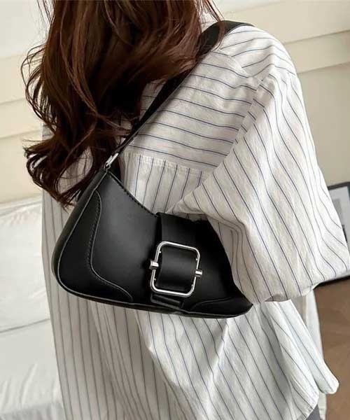 LUGG NAGG(ラグナグ)の「【LUGG NAGG/ラグナグ】フェイクレザー ワンベルト ハンドバック(ハンドバッグ・レディース・ブラック/シルバー/アイボリー/ベージュ/ブラウン・FREE)」の3枚目の写真