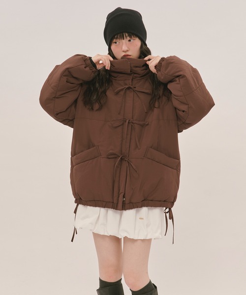 loin nuit ロワンニュイ ribbon padding blouson ribbon padding blouson / リボンパディングブルゾン（ブルゾン