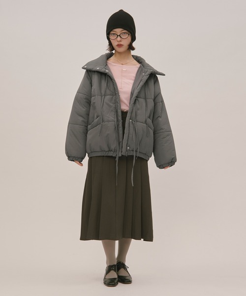 loin nuit（ロワンニュイ）の「ribbon padding blouson / リボン