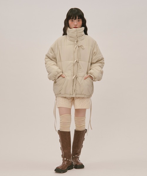 loin nuit ロワンニュイ ribbon padding blouson loin nuit ロワンニュイ ribbon padding blouson - メルカリ