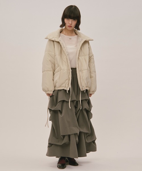 loin nuit（ロワンニュイ）の「ribbon padding blouson / リボン