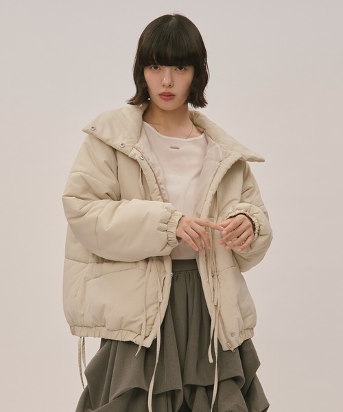 loin nuit（ロワンニュイ）の「ribbon padding blouson / リボン