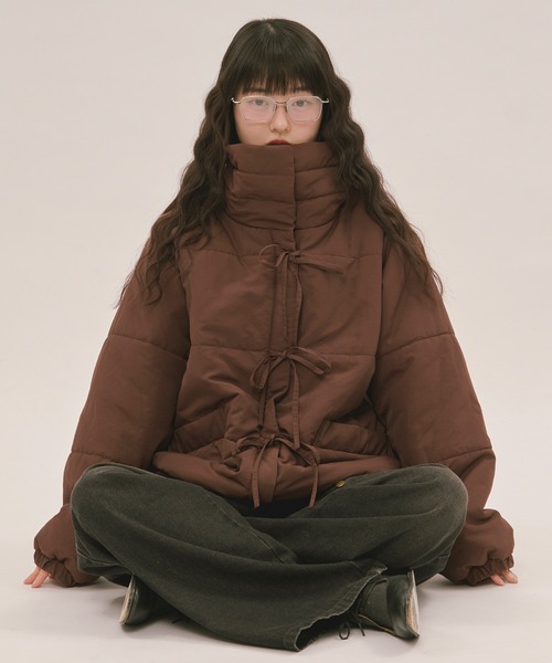 loin nuit ロワンニュイ ribbon padding blouson ribbon padding blouson / リボンパディングブルゾン（ブルゾン