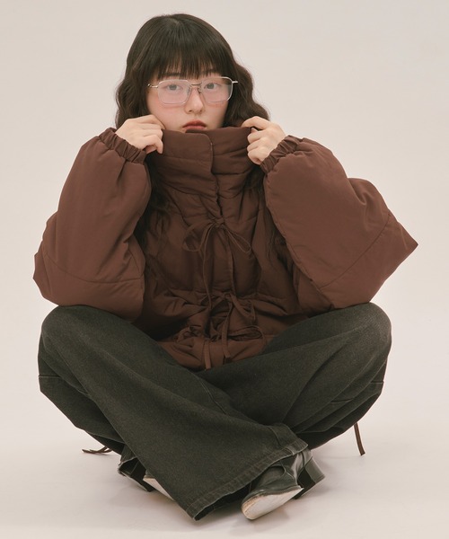 ジャケット・アウター loin nuit ribbon padding blouson ribbon padding blouson / リボンパディングブルゾン（ブルゾン