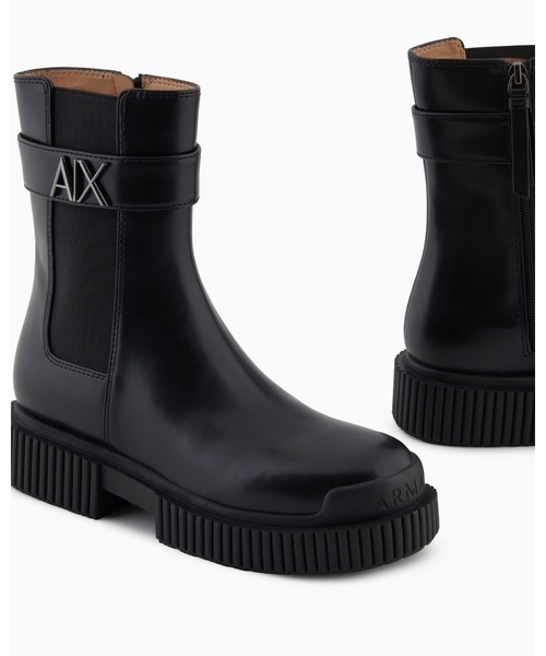 ARMANI EXCHANGE(アルマーニエクスチェンジ)の「【A|X アルマーニ エクスチェンジ】AXロゴ チェルシーブーツ(ブーツ・レディース・ブラック・37.5/37/39/38.5/38/36.5/36)」の5枚目の写真