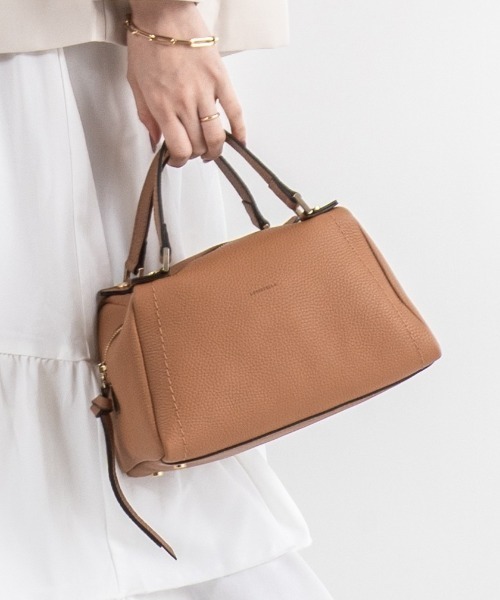 美品　レザー ショルダーバッグ ハンド　ブラウン ロリステッラ 2way セール】【LORISTELLA/ロリステッラ】2WAY レザー ハンドバッグ