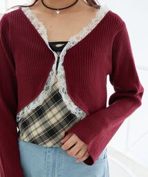 MAJESTIC LEGON | レースフリルカーディガン(カーディガン/ボレロ)