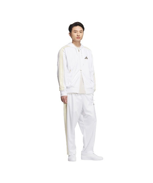 adidas(アディダス)の「アディダス adidas Staygold ルーズフィット フルレングス オープンヘム トラックパンツ(その他パンツ・メンズ・ホワイト×ゴールド/ブラック×ゴールド・S/M/L/LL/3L)」の4枚目の写真